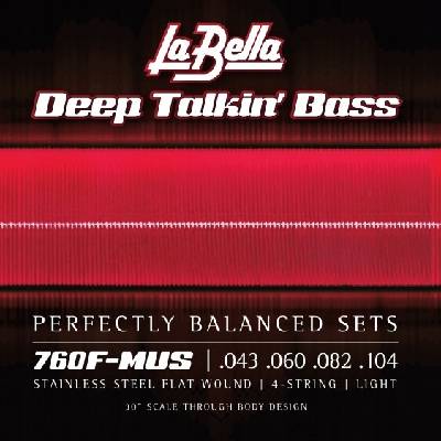 La Bella Deep Talkin' Bass Flats Mustang Short Scale 43-104 4-str 760F-MUS