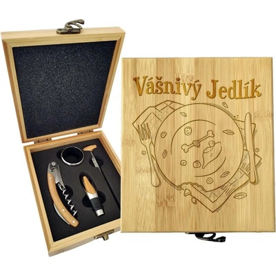 Sablio Dárková sada na víno Vášnivý jedlík: 147×168×49 mm