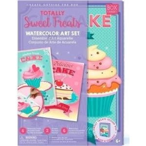 Box Candiy Artistic Set Watercolor Muffins