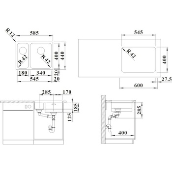 Image 1 of BLANCO SOLIS 340/180-U (526128)