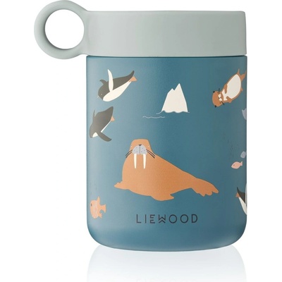 Liewood Dětská termoska na jídlo i nápoje Kiani Arcit Sea 350 ml modrá