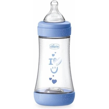 Chicco Бебешка бутилка Perfect5 силикон 240ml момче