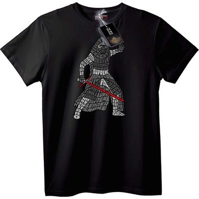 NOONEBRAND Тениска с калиграм на върховен лидер - 2XL, Black