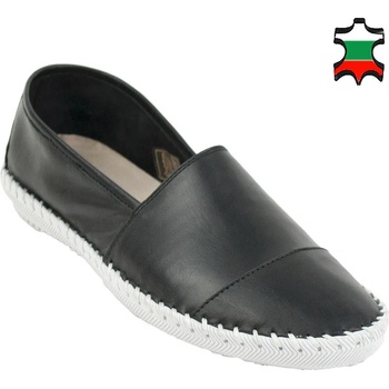 Image 1 of Български обувки Черни мъжки мокасини от естествена кожа Alex01black