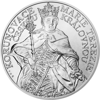 Česká mincovna Stříbrná medaile Korunovace Marie Terezie českou královnou stand 10 oz