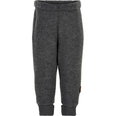 Mikk-Line dětské vlněné merino kalhoty 50004 Anthracite Melange