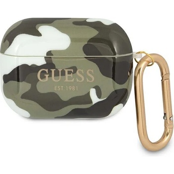 Guess Калъф Guess GUAPUCAMA Camo Collection за Apple AirPods Pro, каки (GUE001384)