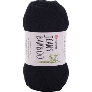 YARNART Jeans Bamboo 135 Black Плетива прежда (Jeans Bamboo 135)