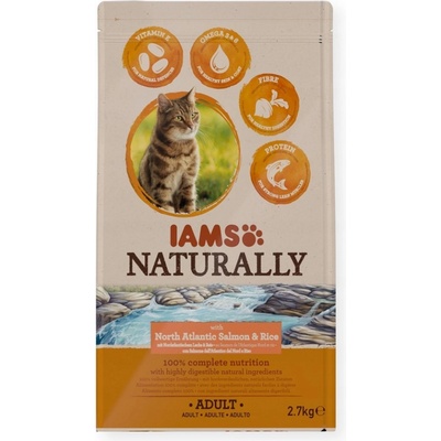 Iams Naturally Cat Adult Salmon 2,7 kg