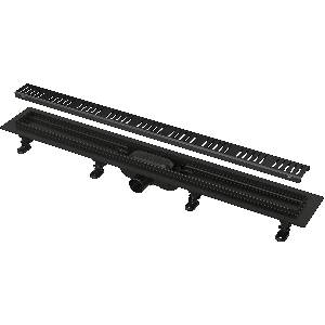 Alcadrain ЛИНЕЕН СИФОН ф40, метална решетка LINE, черен мат, 850mm (APZ10BLACK-850)