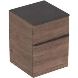 Geberit Smyle Square среден стенен шкаф, орех, 2 чекмеджета, 45 см (500.357.JR.1)