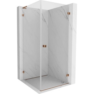 Mexen Lunar-B L врата за душ кабина дясна 90 x 90 см, прозрачна, розово злато - 832L-090-090-60-00-P (832L-090-090-60-00-P)