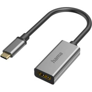 Hama Преходник Hama 200303, от USB-C(м) към HDMI(ж), 8K@60Hz, сив (HAMA-200303)