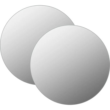 Image 1 of vidaXL Стенни огледала, 2 бр, 50 см, кръгли, стъкло (3051627)