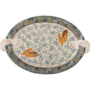 Bloomingville Поднос за сервиране Hezha 34 x 25 см син (82072013)