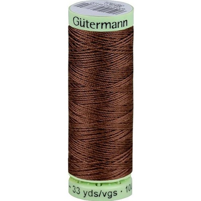 Polyesterové nitě Gütermann Jeans návin 30 m, střední, 694 hnědá kávová