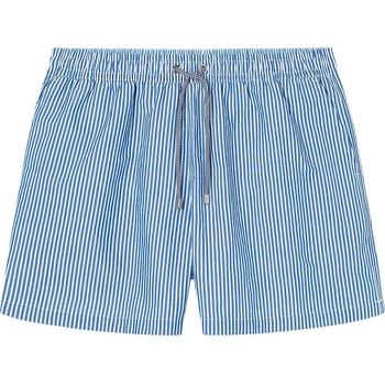 Faconnable Бански гащета Façonnable Seersucker swimming shorts - Blue (Marine Blue)