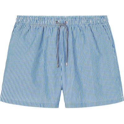Faconnable Бански гащета Façonnable Seersucker swimming shorts - Blue (Marine Blue)