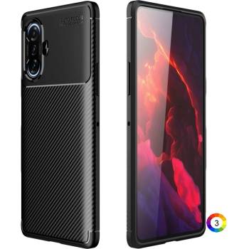 Xiaomi Redmi K40 Gaming Удароустойчив Carbon Fiber Калъф и Протектор