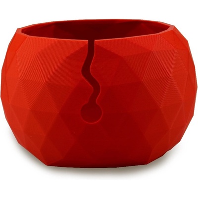 Pro Háčkování Miska na klubíčko LOW POLY, XL červená