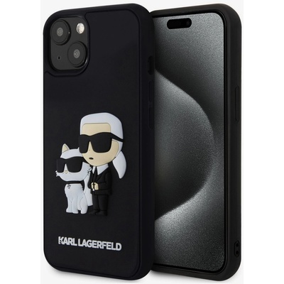 3D Гумен Karl and Choupette Заден Калъф за iPhone 13 Черен Karl Lagerfeld | Cheren | ЖЕНИ | UNI