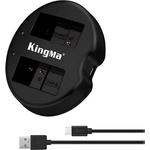 KingMa Зарядно за батерия BM015-BLC12 Panasonic Lumix DMW-BLC12, DMW-BLC12PP, DE-A79, DE-A79B & Lumix DMC-G85, DMC-G7, DMC-G6, DMC-G5, DMC-FZ300, DMC-FZ200, DMC-GH2, DMC-GX8 Зарядно за батерии