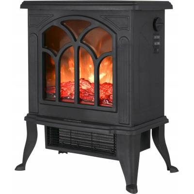 Mission Air Stojící elektrický krb s topením 1800 W 38 x 44 x 23 cm černý