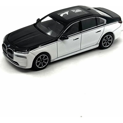 MINI GT BMW i7 xDrive60 Alpine White / Black Sapphire 1:64