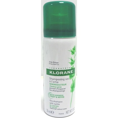 Klorane Nettle suchý šampon pro mastné vlasy Dry Shampoo with Nettle 50 ml