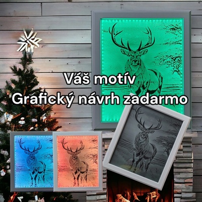 Gravírovaný osvetlený obraz