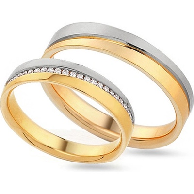 iZlato Forever prsteny s rytinou a diamantovou linií IZOBBR001AY