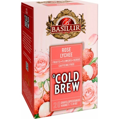 BASILUR Cold Brew Rose Lychee přebal 20 x 2 g