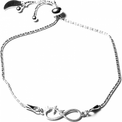 Zlatnictví zlatíčko stříbrný stahovací náramek nekonečno NKPLLK1178