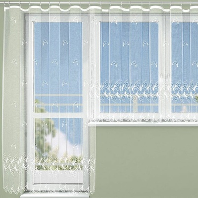 Žakárová záclona Tylex DAFNÉ balkónové dvere 250 x 200 cm