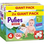 pufies Пелени гащи Pufies Fashion & Nature - Размер 4, 136 броя, 9-15 kg, Giant Pack (3800024036446) - ozone