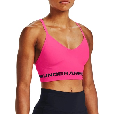 Under Armour Сутиен Under Armour UA Seamless Low Long Htr Bra-PNK Розов Velikost XS