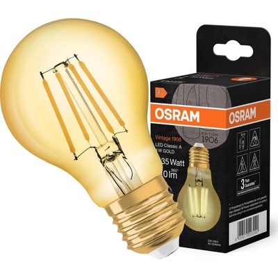 Osram Vintage 1906 LED CL A FIL GOLD 35 non-dim 4W/824 E27