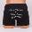 Мъжки памучен боксер в черен цвят със забавен бял надпис