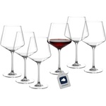 Leonardo home Burgundy glasses PUCCINI (set of 6) Scratch-resistant red wine glasses (730 ml) Dishwasher safe & durable Timeless glasses for red wine Modern design Burgundy glass Puccini 069555 (069555)