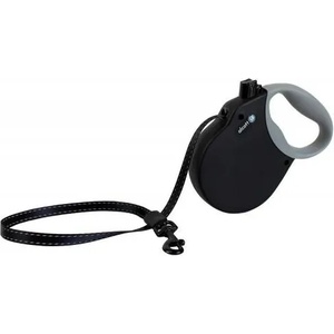 alcott Adventure retractable leashes - автоматичен повод с мека дръжка Адвенчър, ЧЕРЕН, размер L - дължина на повода 4, 8 м - подходящо за кучета до 49, 8 кг ADLBK