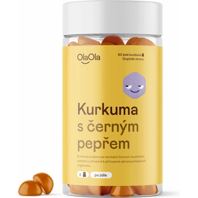 OlaOla Kurkuma s černým pepřem 60 želé bonbonů