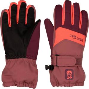 Trollkids Детски ръкавици Trollkids Kid's Rauland Glove - Frozen Berry / Deep Ruby / Pink Salmon - размер 5 (202-7802-0513)