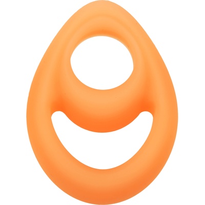 CalExotics Alpha Glow-In-The-Dark Liquid Silicone Teardrop Ring Orange