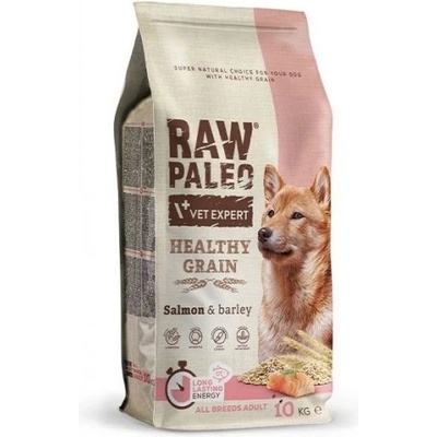 VetExpert Raw Paleo Healthy Grain Adult Salmon - пълноценна и балансирана суха храна за пораснали кучета от всички породи със сьомга и ечемик, 10 кг, Vet Expert - Полша