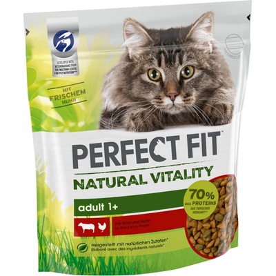 Perfect Fit Natural Vitality Adult Hovězí a kuřecí 2 x 0,65 kg