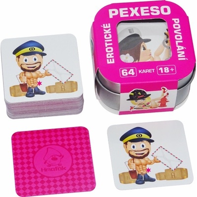 Erotické pexeso povolání od 18 let v plechové krabičce 6,5 x 6,5 x 4 cm – Zboží Mobilmania