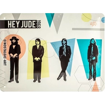 Postershop Plechová cedule: The Beatles (Hey Jude) - 15x20 cm