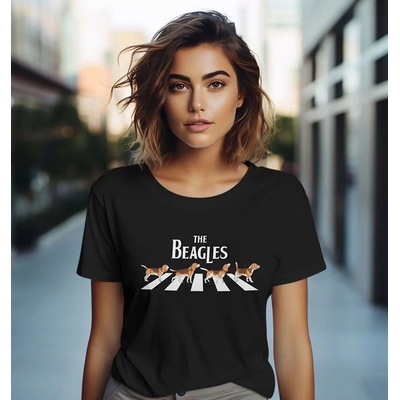 Bullshirt.sk Dámske tričko The Beagles Čierna