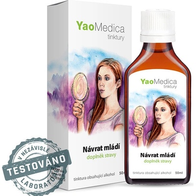 YaoMedica Návrat mladosti tinktúra spomaľuje starnutie a celkovo posilňuje organizmus 50 ml