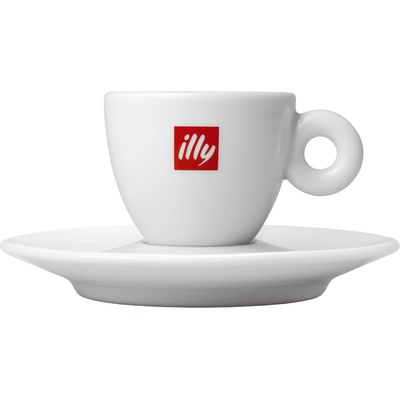 illy Чаша с чинийка за еспресо Illy бяла 60 мл